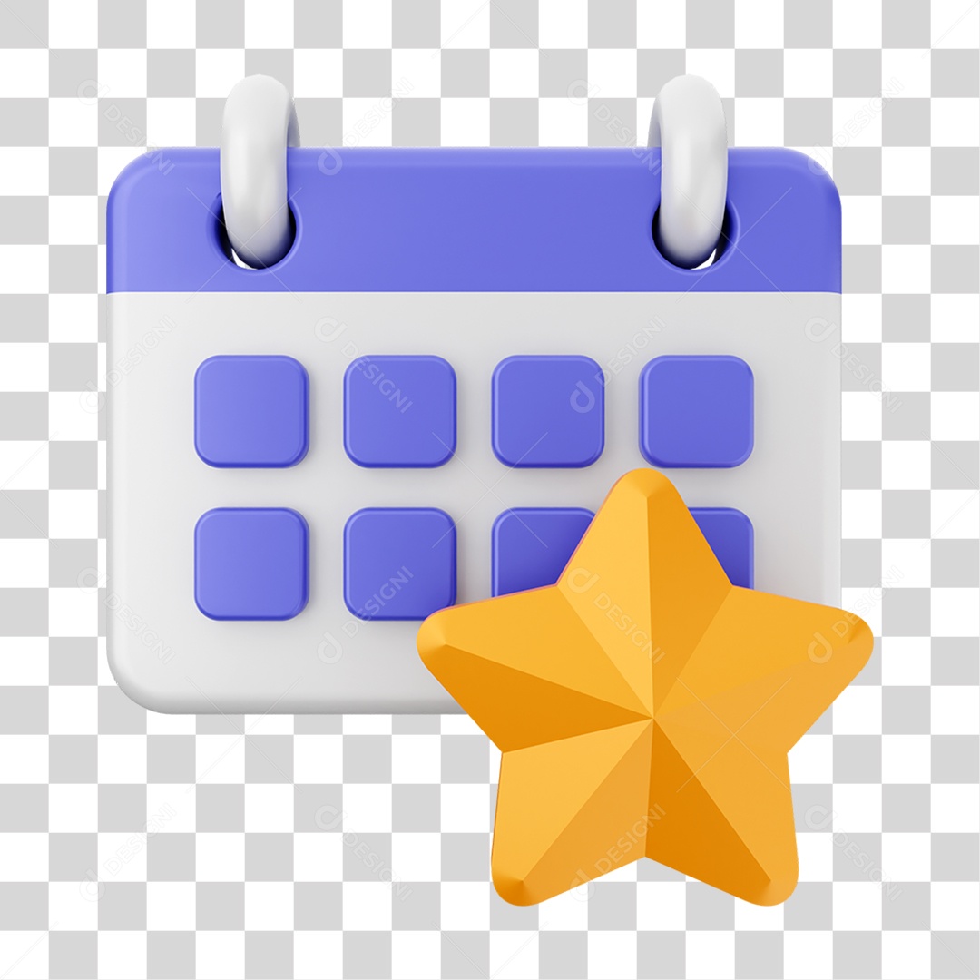 Elemento 3D Calendário Dia PNG Transparente