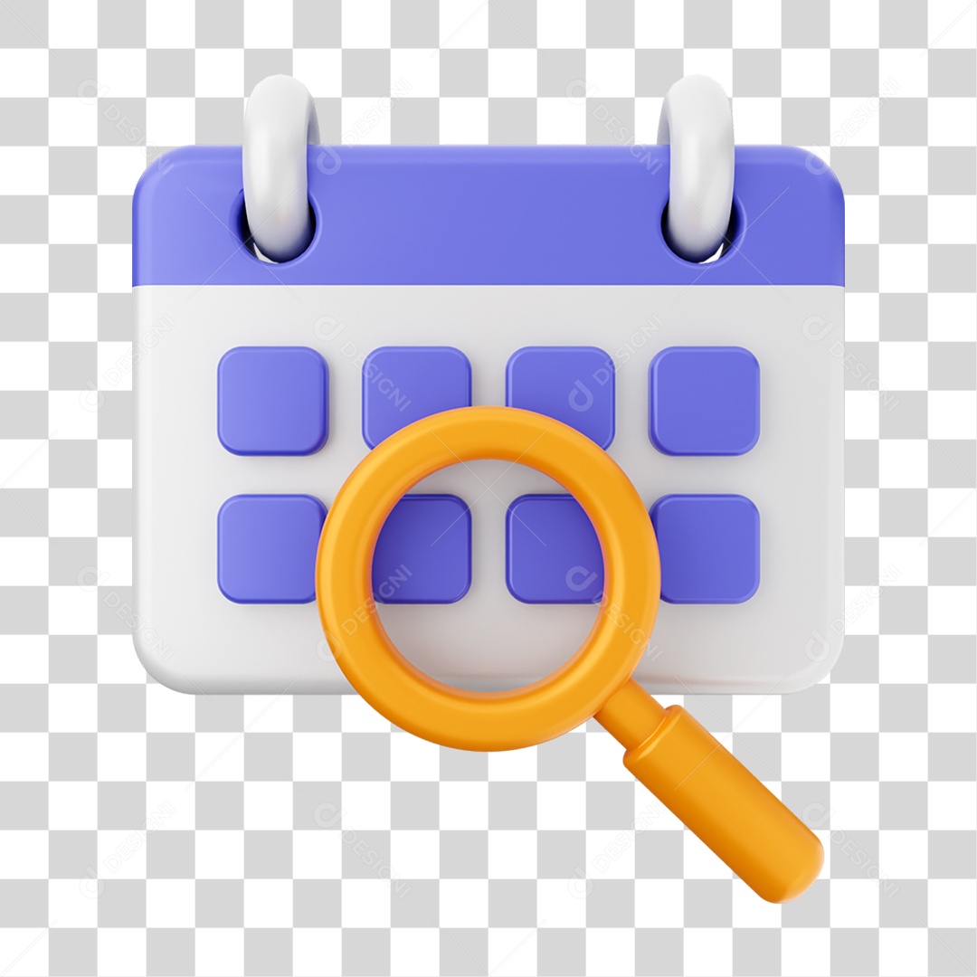 Elemento 3D Calendário Dia PNG Transparente