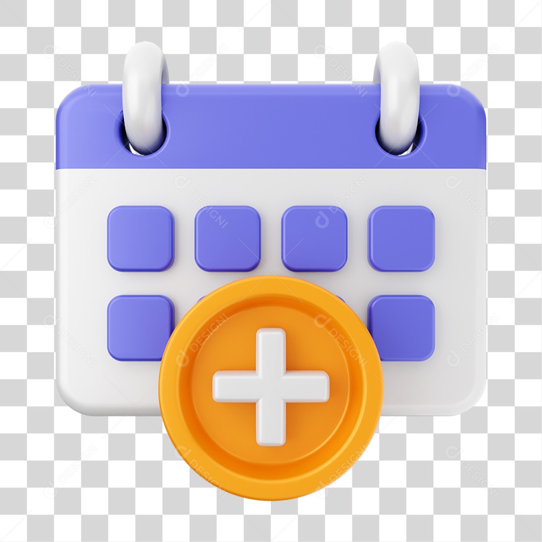 Elemento 3D Calendário Dia PNG Transparente