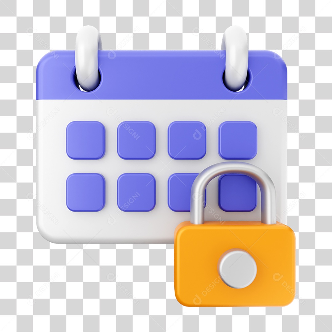 Elemento 3D Calendário Dia PNG Transparente