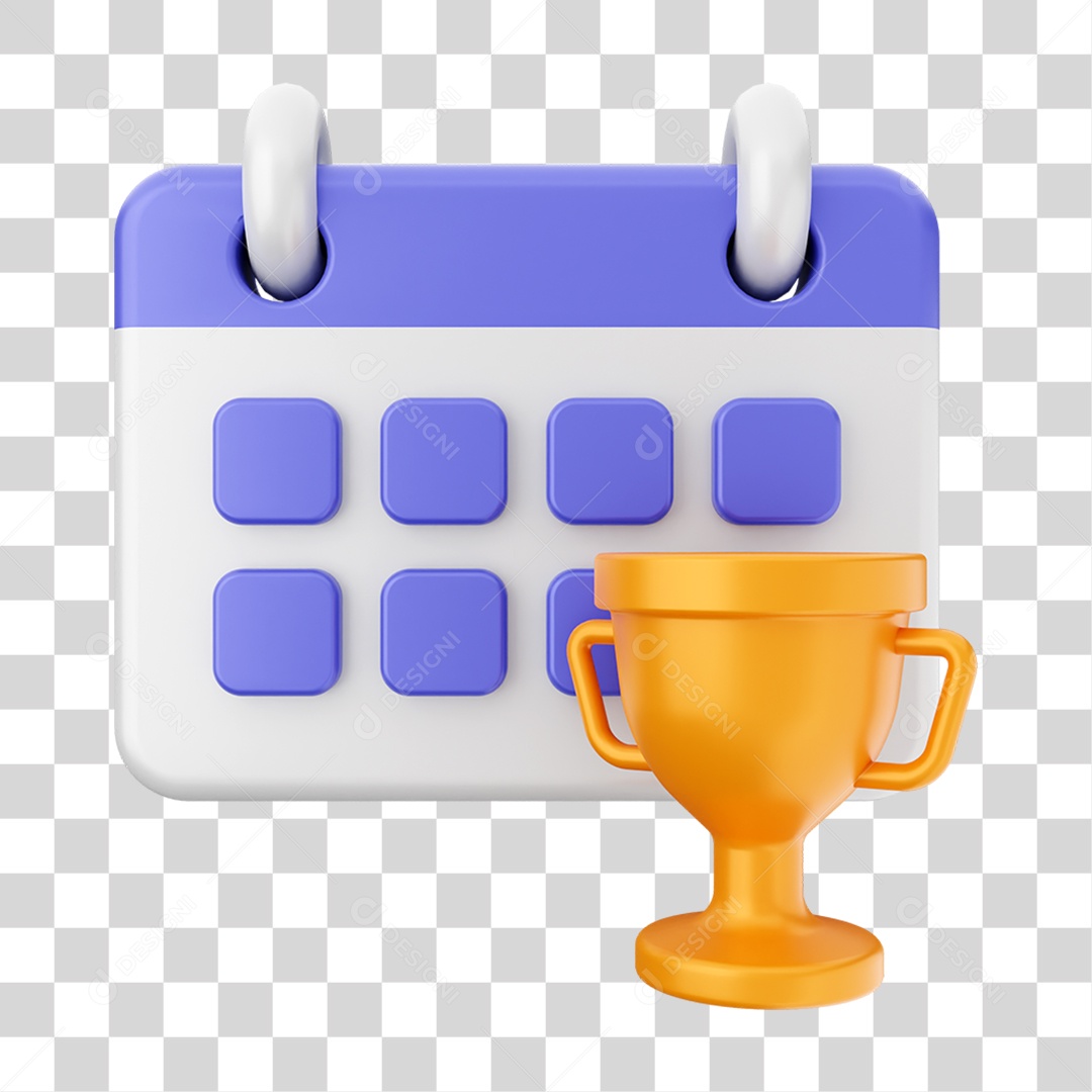 Elemento 3D Calendário Dia PNG Transparente