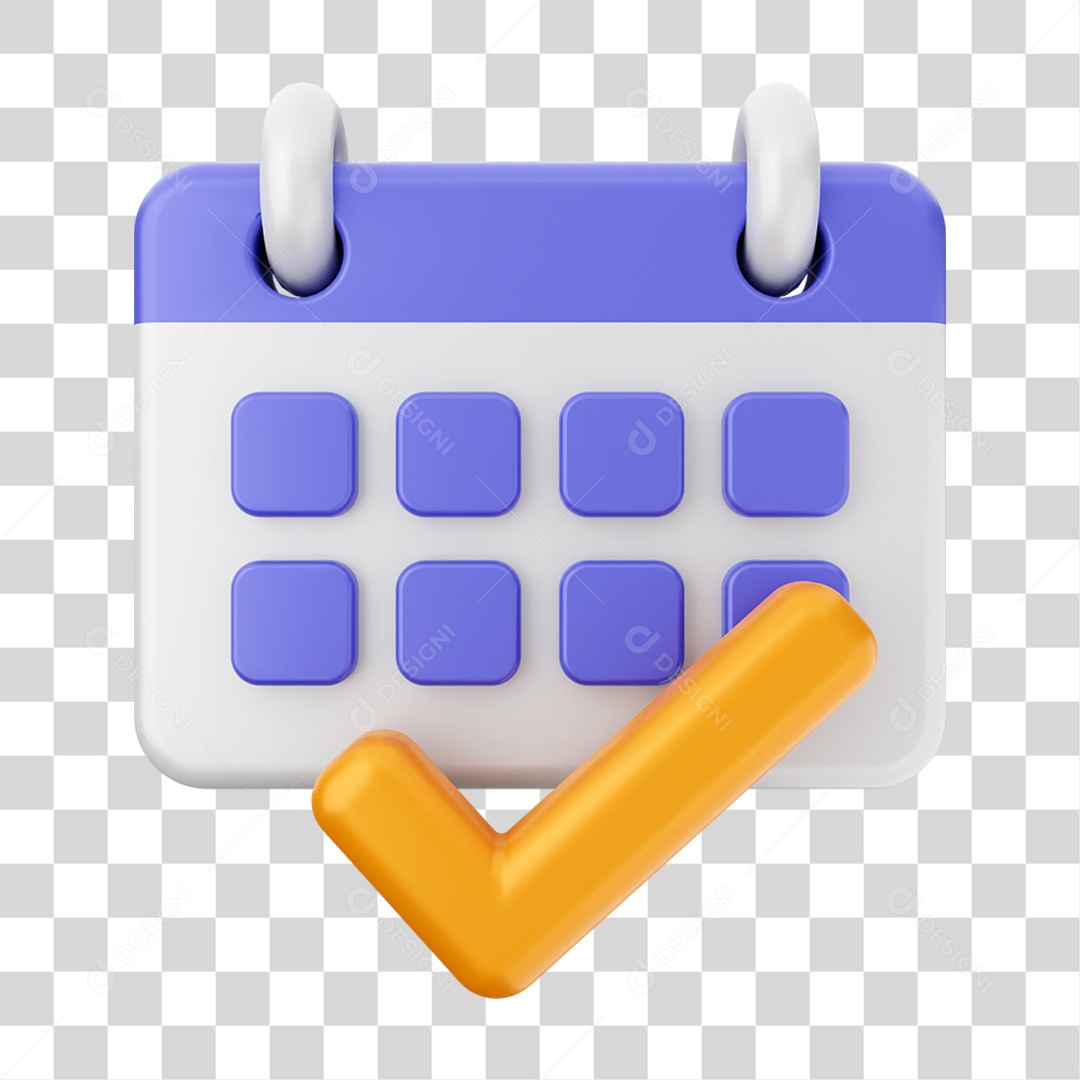 Elemento 3D Calendário Dia PNG Transparente