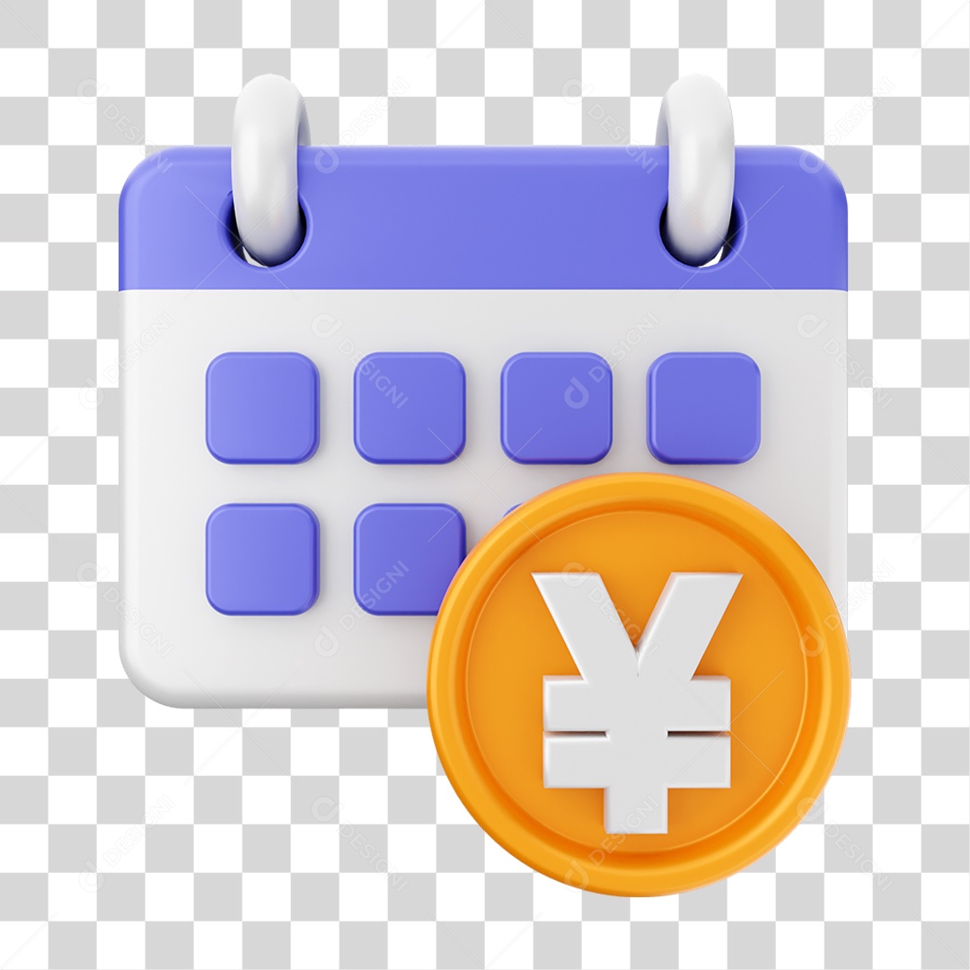 Elemento 3D Calendário Dia PNG Transparente