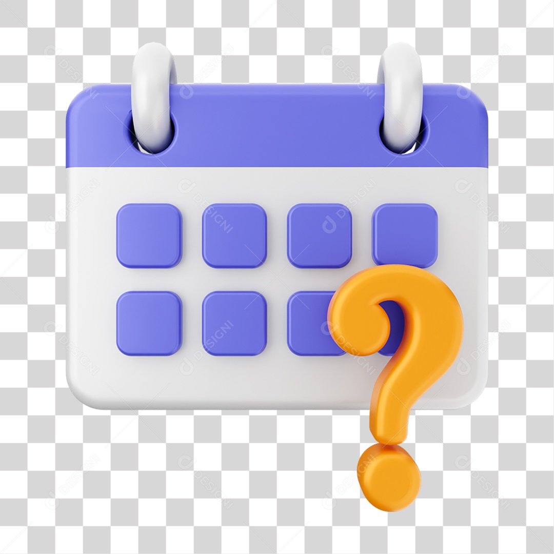 Elemento 3D Calendário Dia PNG Transparente