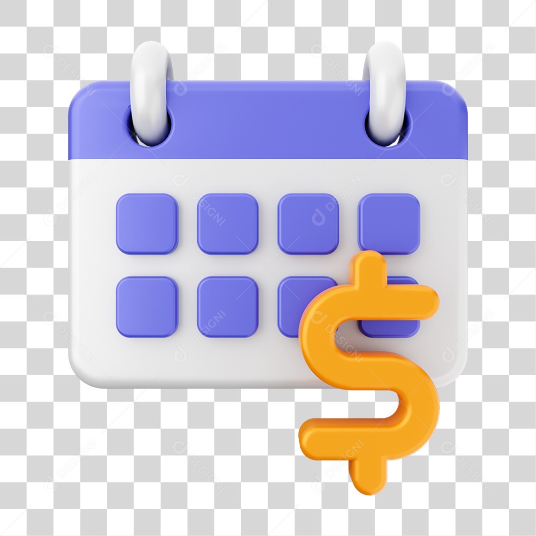 Elemento 3D Calendário Dia PNG Transparente