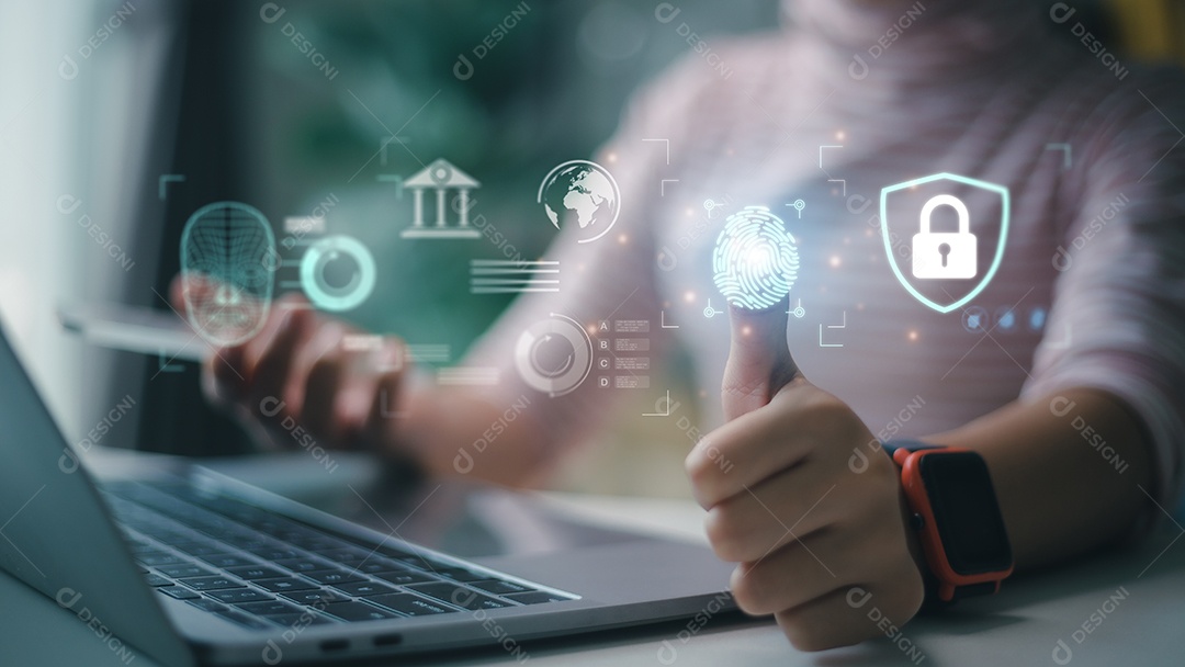 Mulheres usam identificação por impressão digital para acessar finanças pessoais