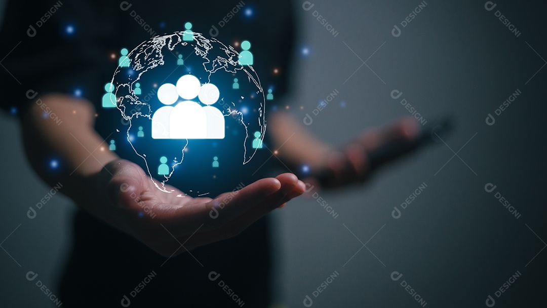 Conceito de headhunting de emprego de recrutamento de gerenciamento de RH.