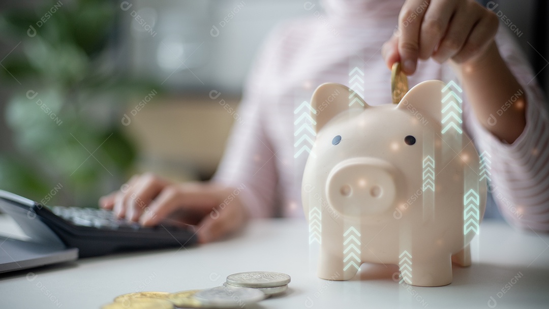 Negócios e finanças de bancos e investimentos, ganho de capital