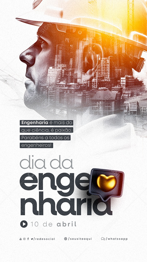 Story Engenharia É A Arte De Solucionar Problemas Dia Da Engenharia Social Media PSD Editável