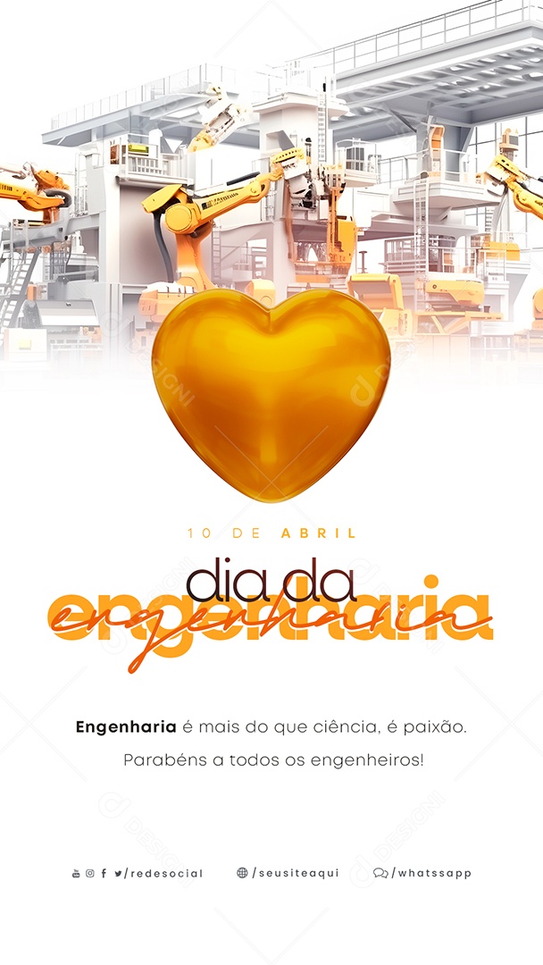 Story Engenharia É Mais Do Que Ciência É Paixão Parabéns Dia Da Engenharia Social Media PSD Editável