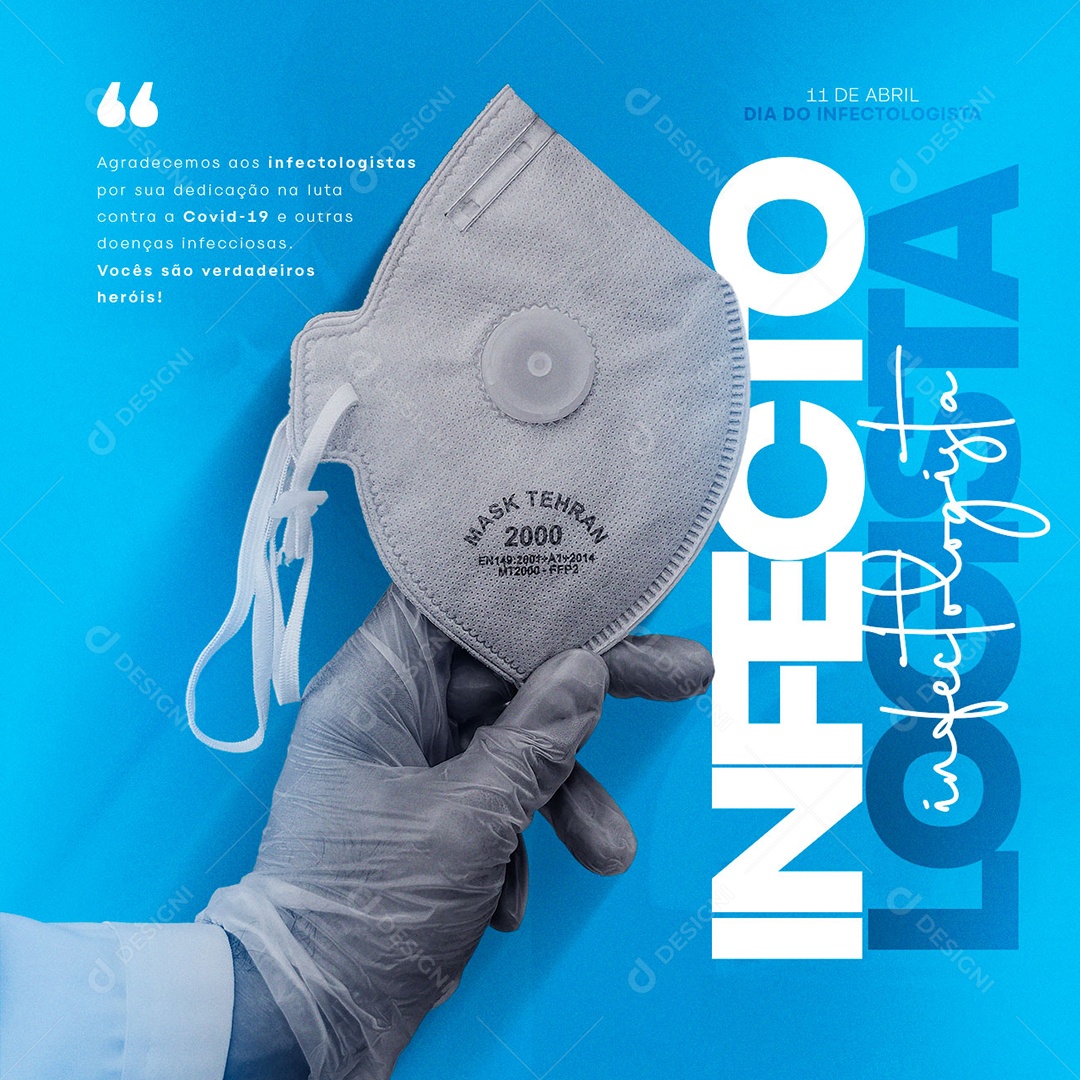 Agradacemos Ao Infectologistas Por Sua Dedicação Na Luta Dia Do Infectologista Social Media PSD Editável