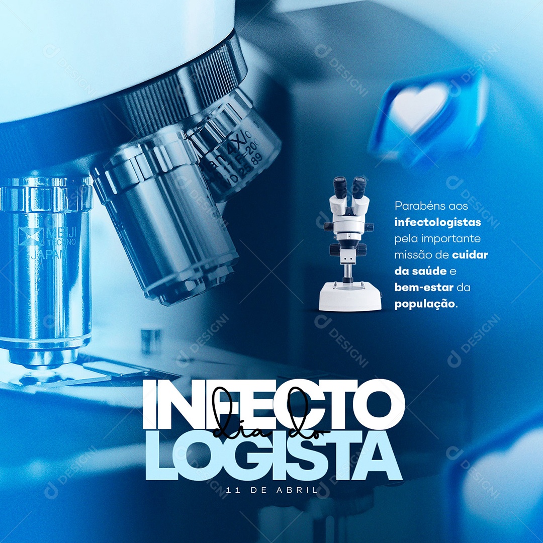 Parabéns Aos Infectologistas Pela Importante Missão De Cuidar Da Saúde Dia Do Infectologista Social Media PSD Editável