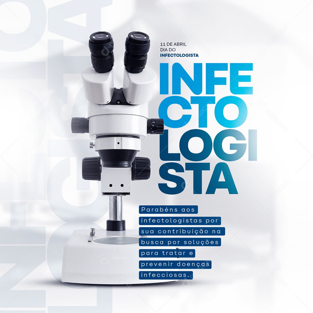 Parabéns Aos Infectologistas Por Sua Contribuição Dia Do Infectologista Social Media PSD Editável