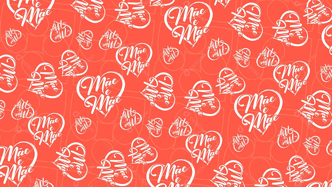 Pattern Padrões Geométricos Texto Mãe é Mãe Em Fundo Vermelho Vetor AI + PAT