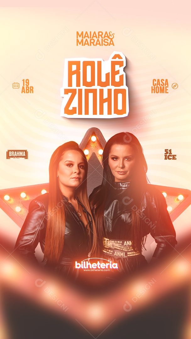 Story Rolêzinho Flyer Maiara & Maraisa Social Media PSD Editável