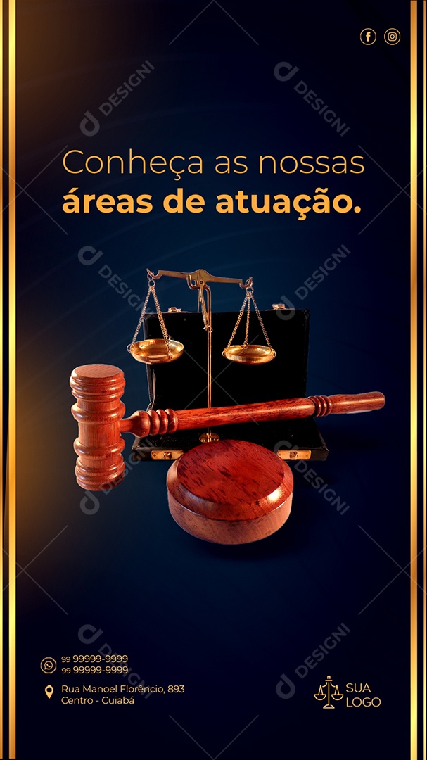 Story Conheça as Nossas Áreas de Atuação Social Media PSD Editável