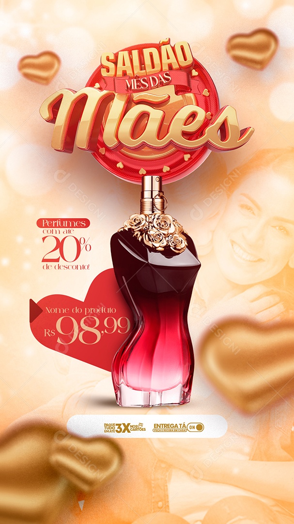 Story Saldão Mês Das Mães Venha Conferir Social Media PSD Editável