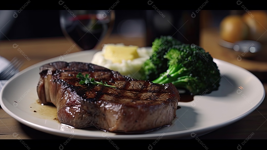 Ilustração de bife de carne.