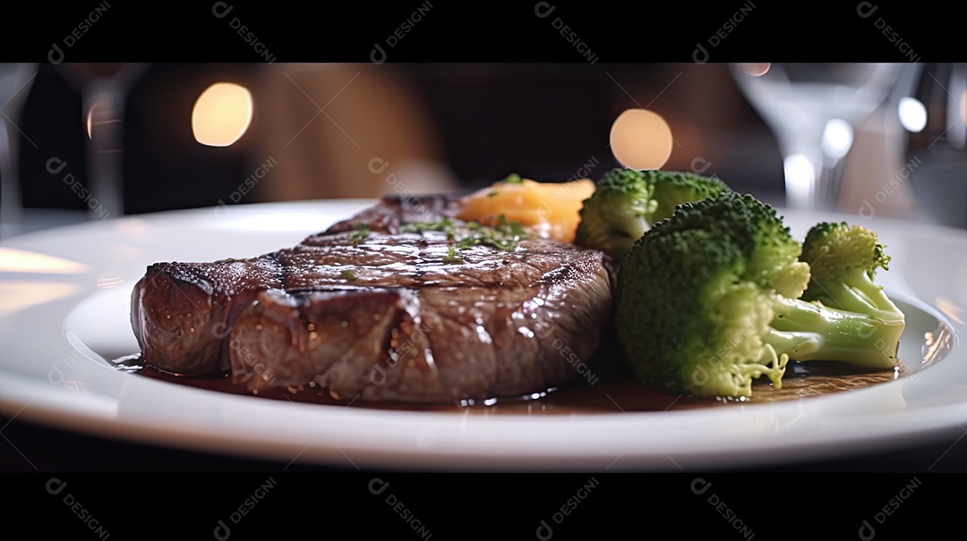 Ilustração de bife de carne.