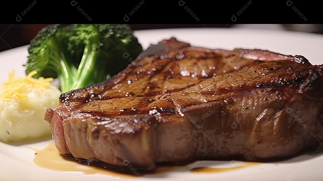 Ilustração de bife de carne.