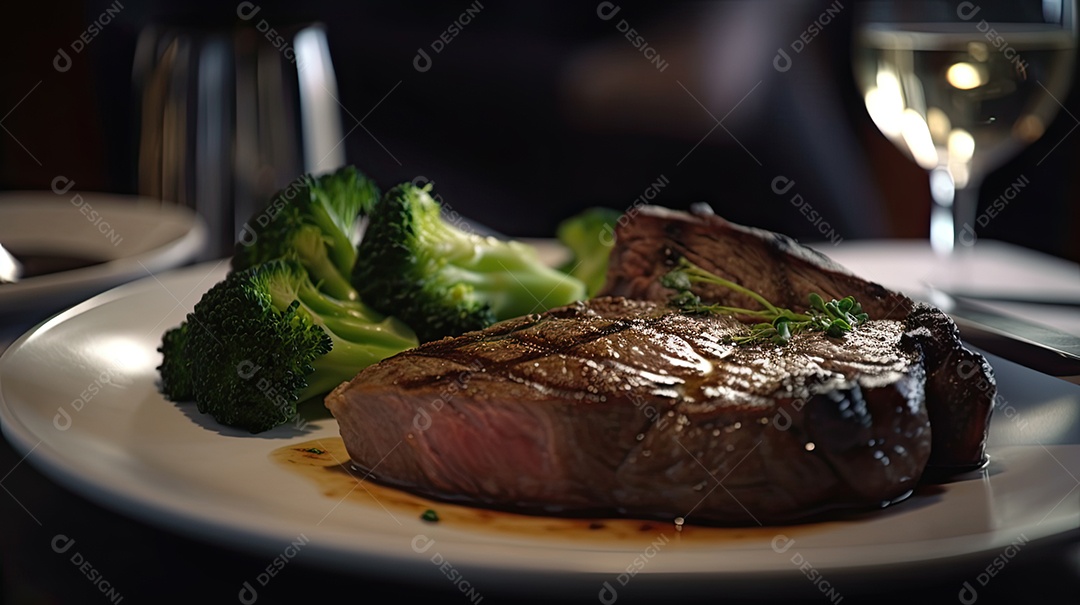 Ilustração de bife de carne.