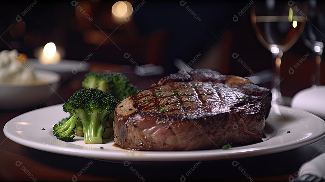 Ilustração de bife de carne.