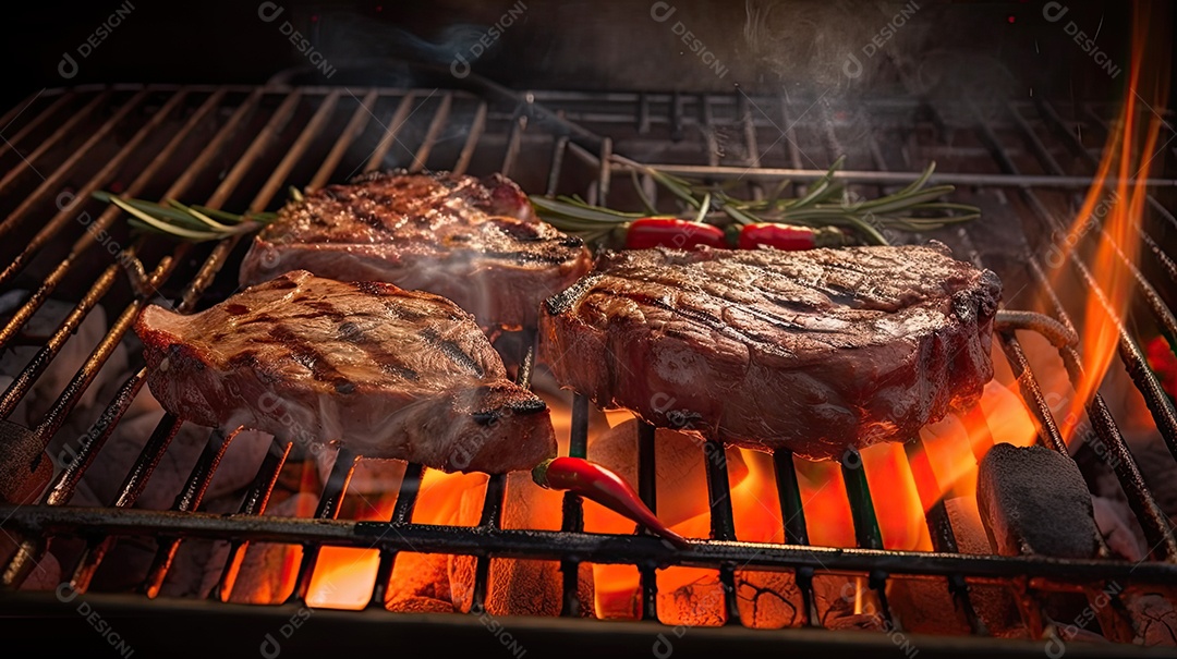 Ilustração de carne de churrasco