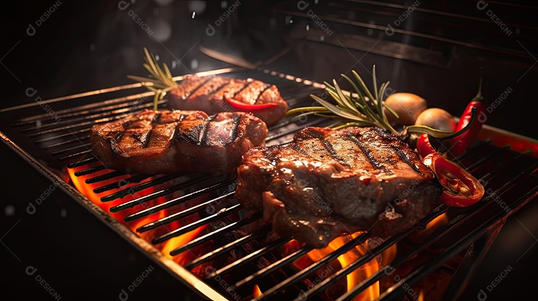 Ilustração de carne de churrasco