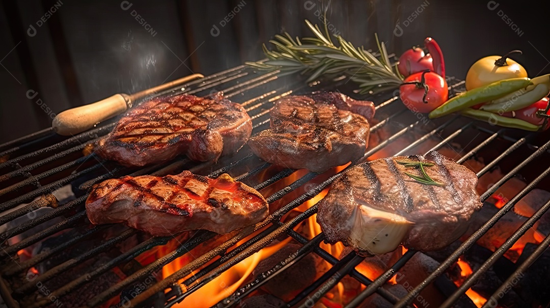 Ilustração de carne de churrasco