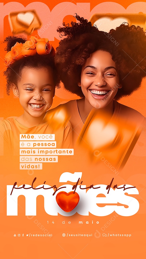 Story Mãe Você É A Pessoa Mais Importante Das Nossas Vidas Parabéns Dia Das Mães Social Media PSD Editável