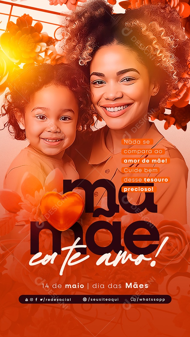 Story Nada Se Compara Ao Amor De Mãe 14 De Maio Dia Das Mães Social Media PSD Editável