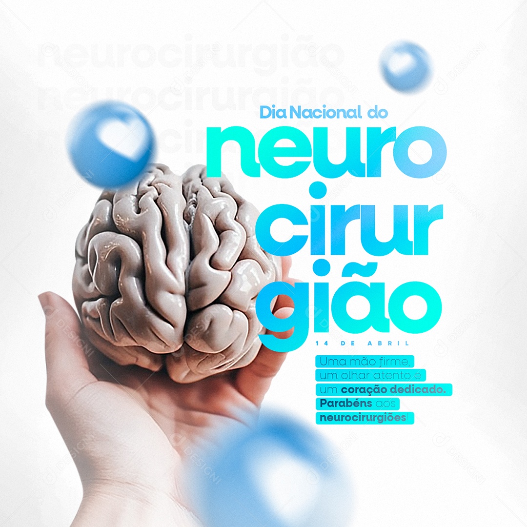 Dia Nacional Do Neurocirugião 14 De Abril Social Media PSD Editável