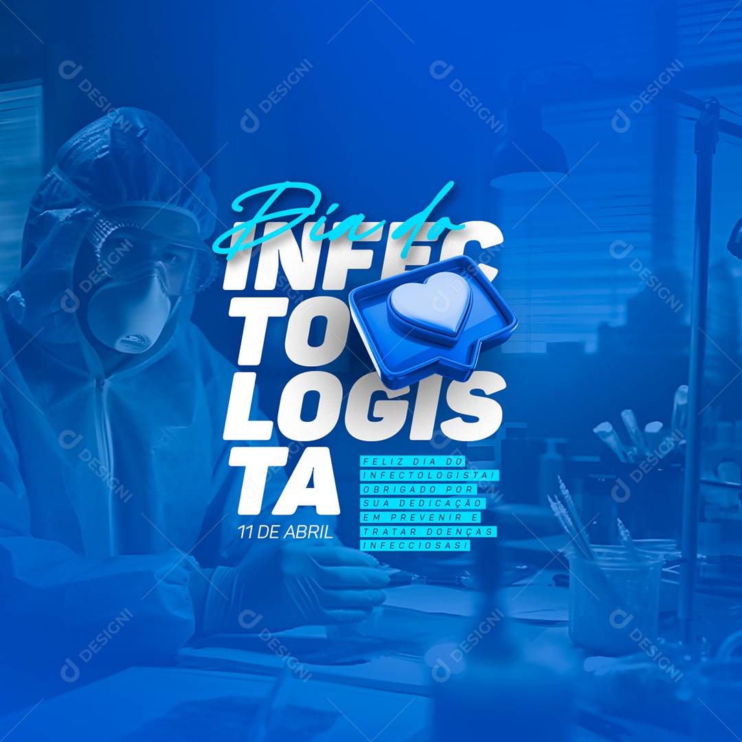 Dia Do Infectologista 11 De Abril Social Media PSD Editável