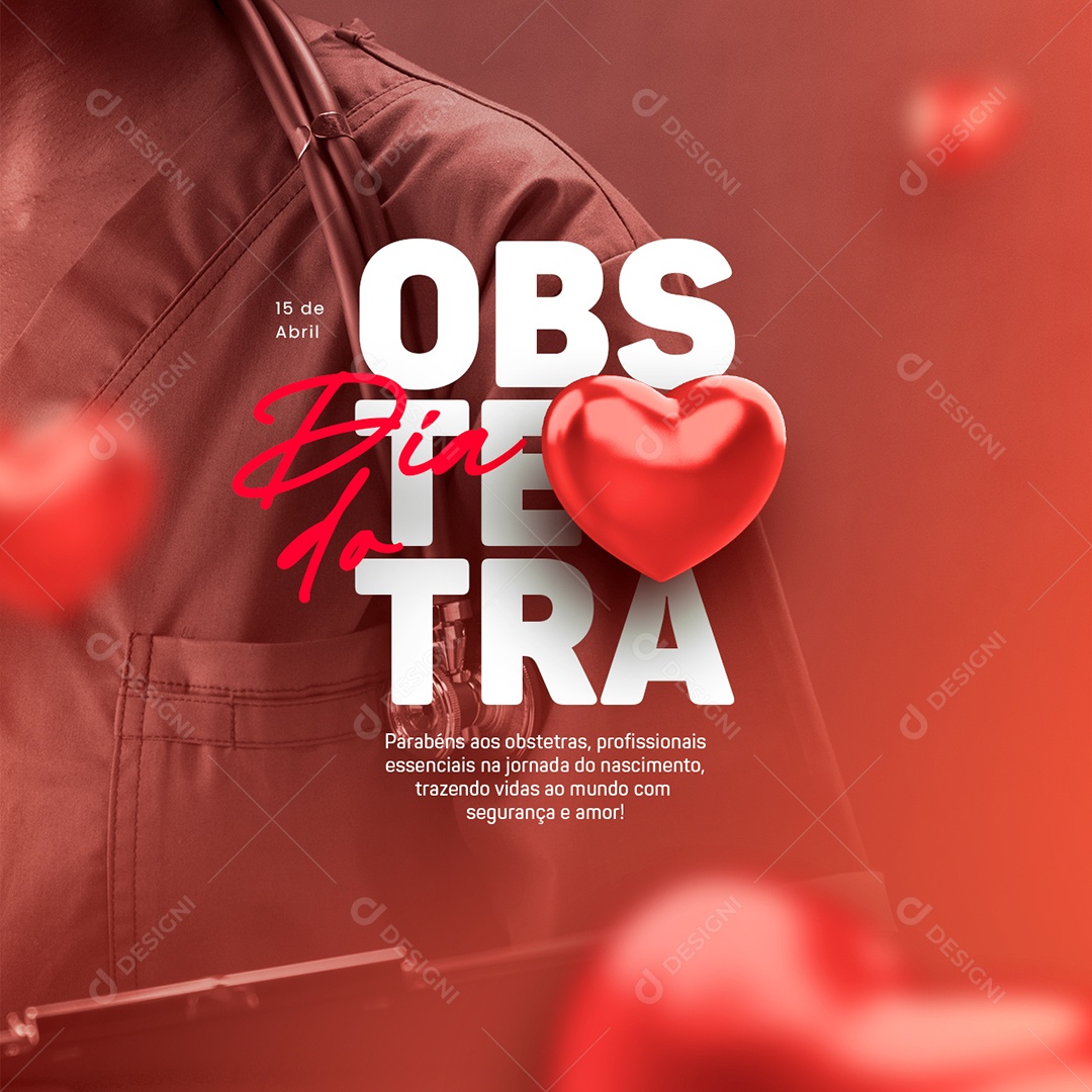 Parabéns Aos Obstetras Dia Do Obstetra 15 De Abril Social Media PSD Editável