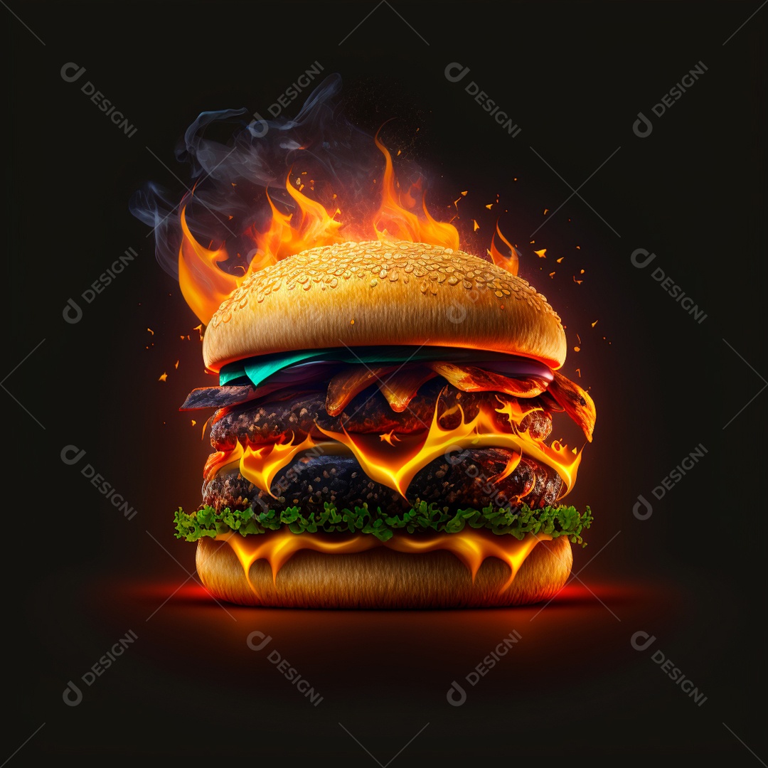 Saboroso hambúrguer sobre fundo isolado