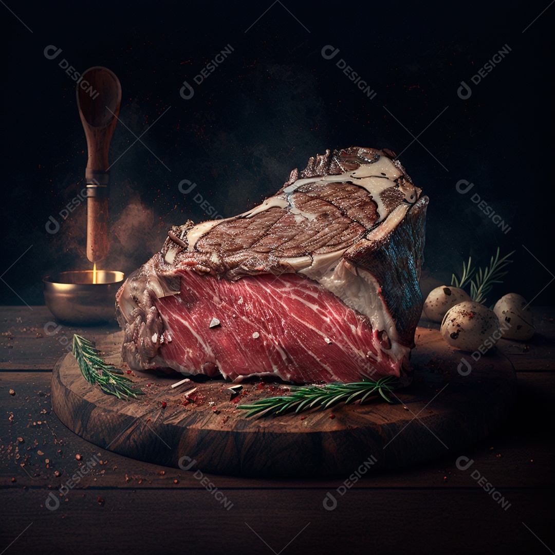 Carne crua sendo preparada ao churrasco