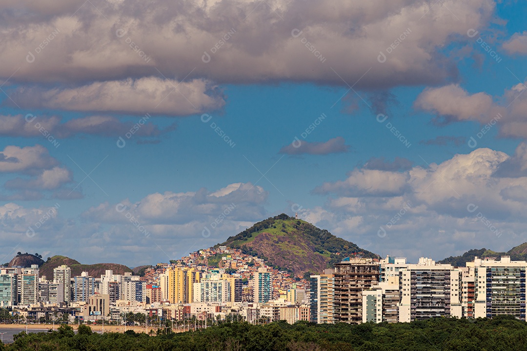 Penha do morro em Vitória. Vista panorâmica.