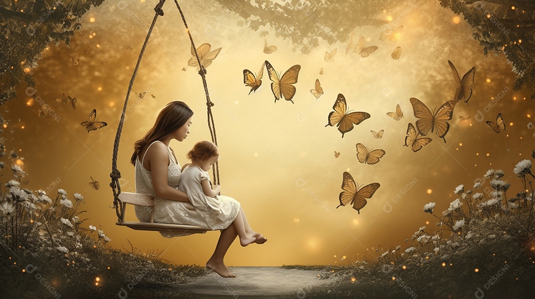 Ilustração de cartão de dia das mães