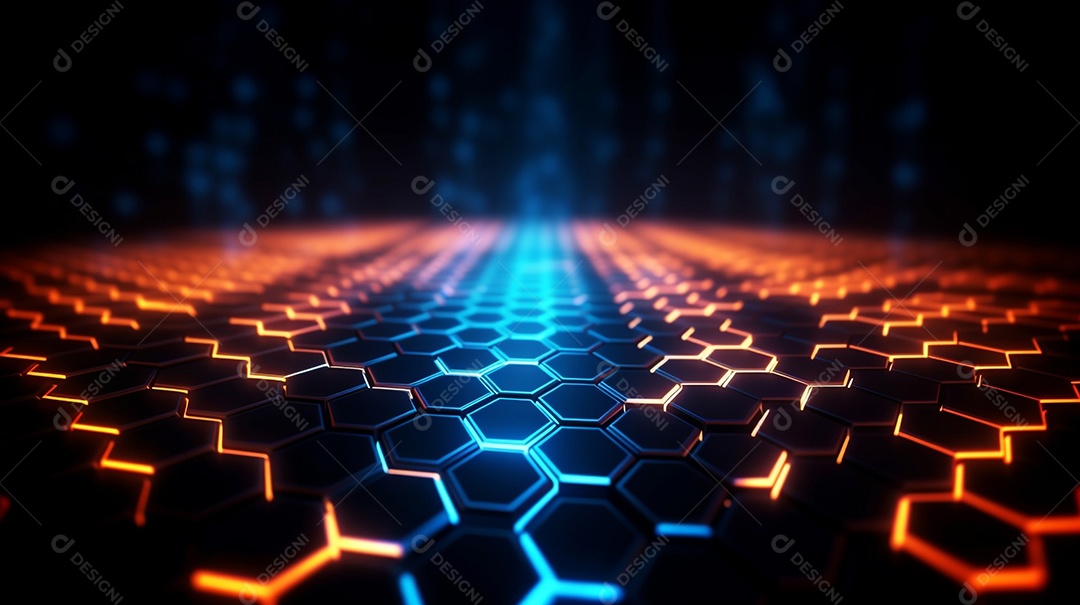 Ilustração de formas geométricas hexagonais