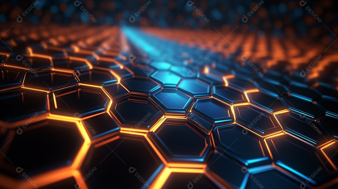 Ilustração de formas geométricas hexagonais