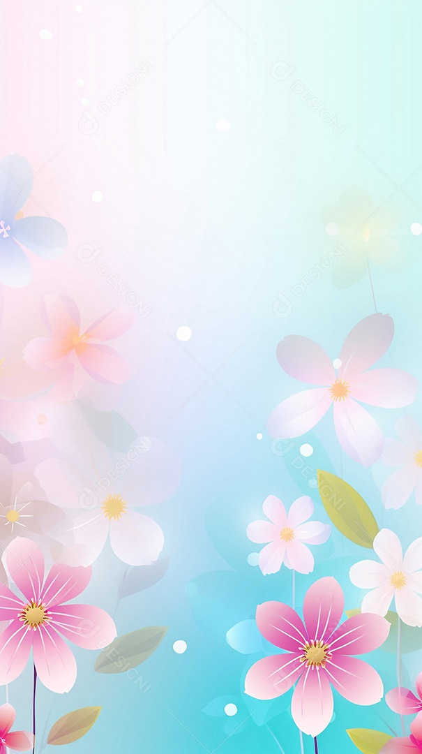 Fundo floral com cor pastel