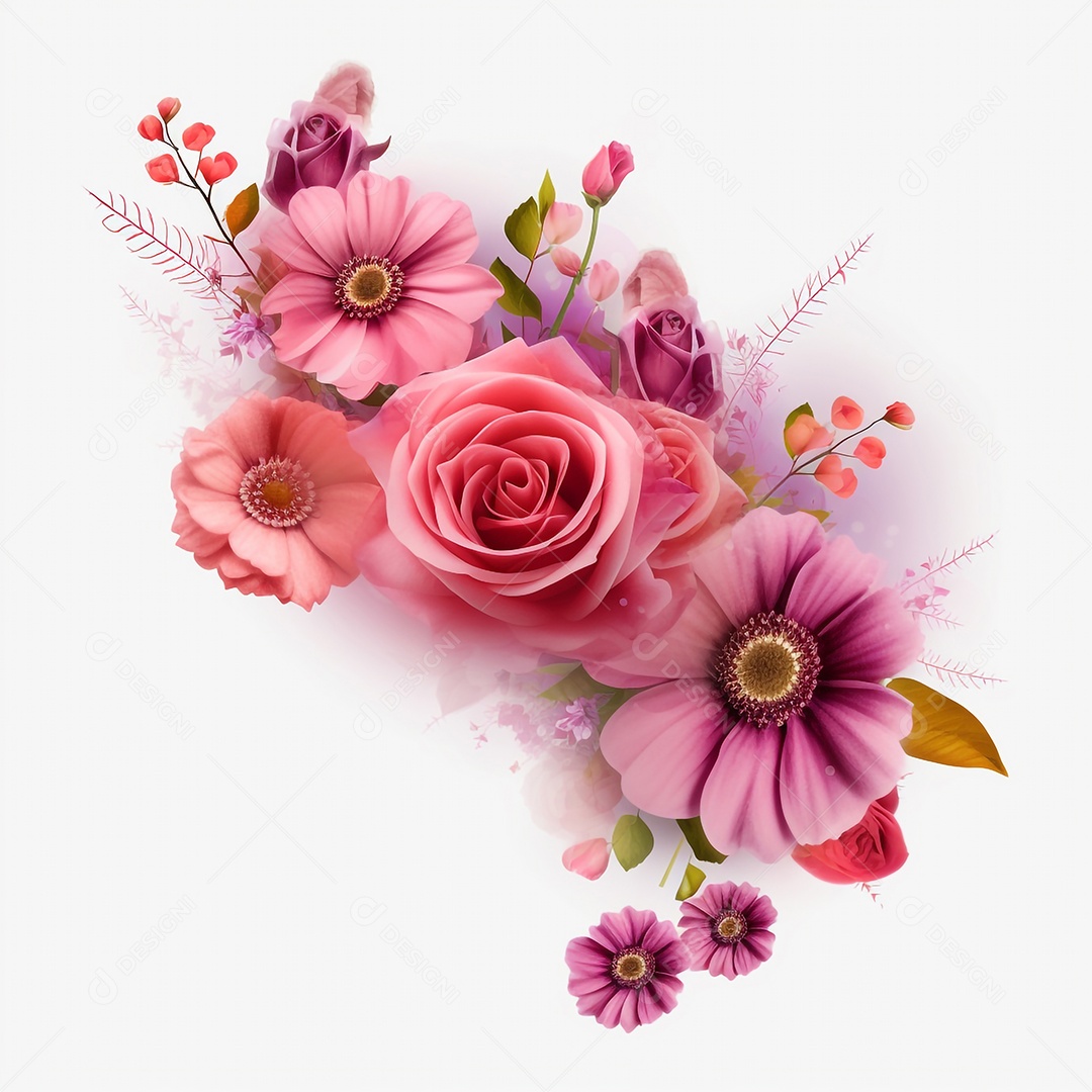 Fundo floral primavera aquarela