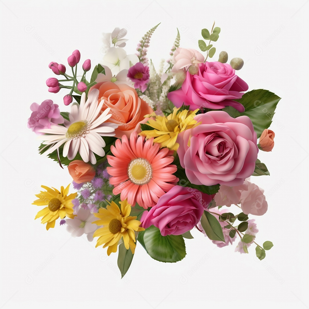 Fundo floral primavera aquarela