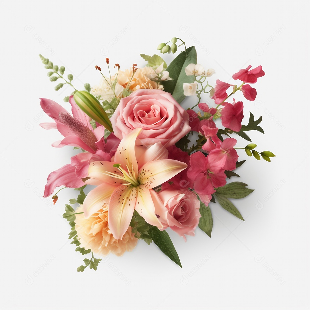 Fundo floral primavera aquarela