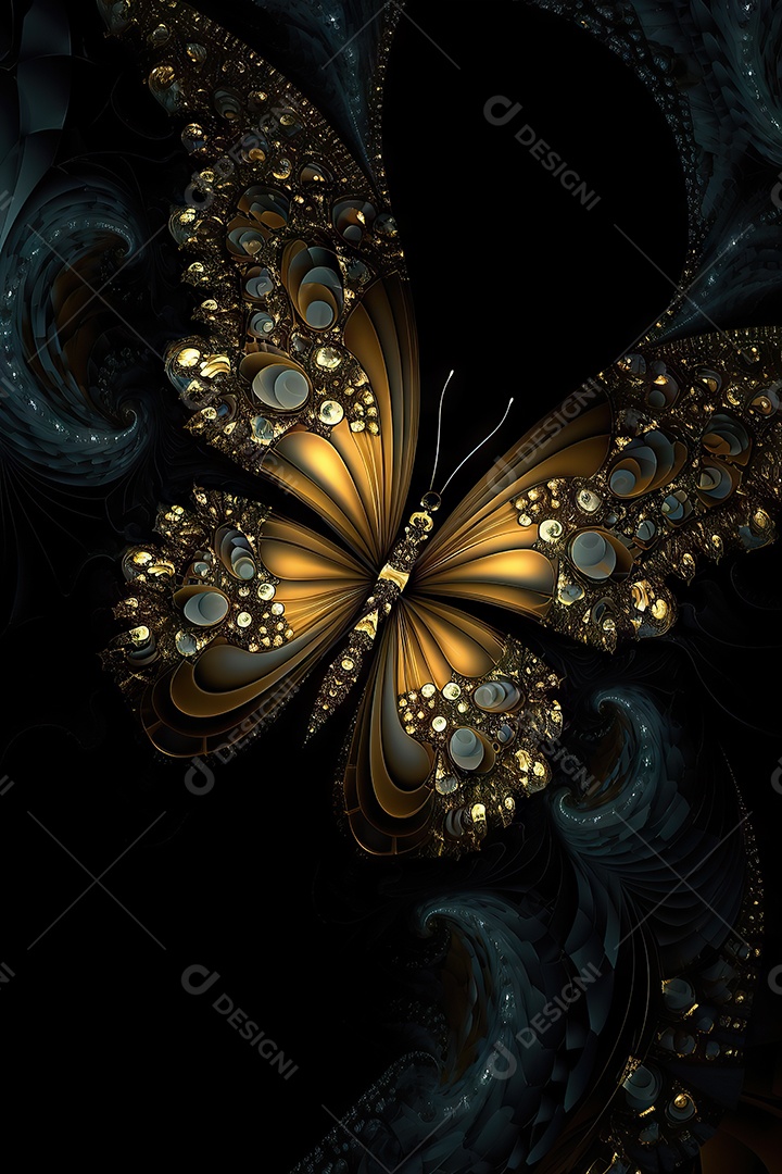 Lindo papel de parede moderno com borboletas