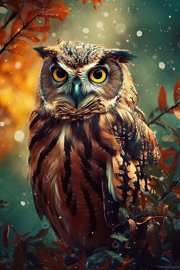 Coruja aproveitando a primavera