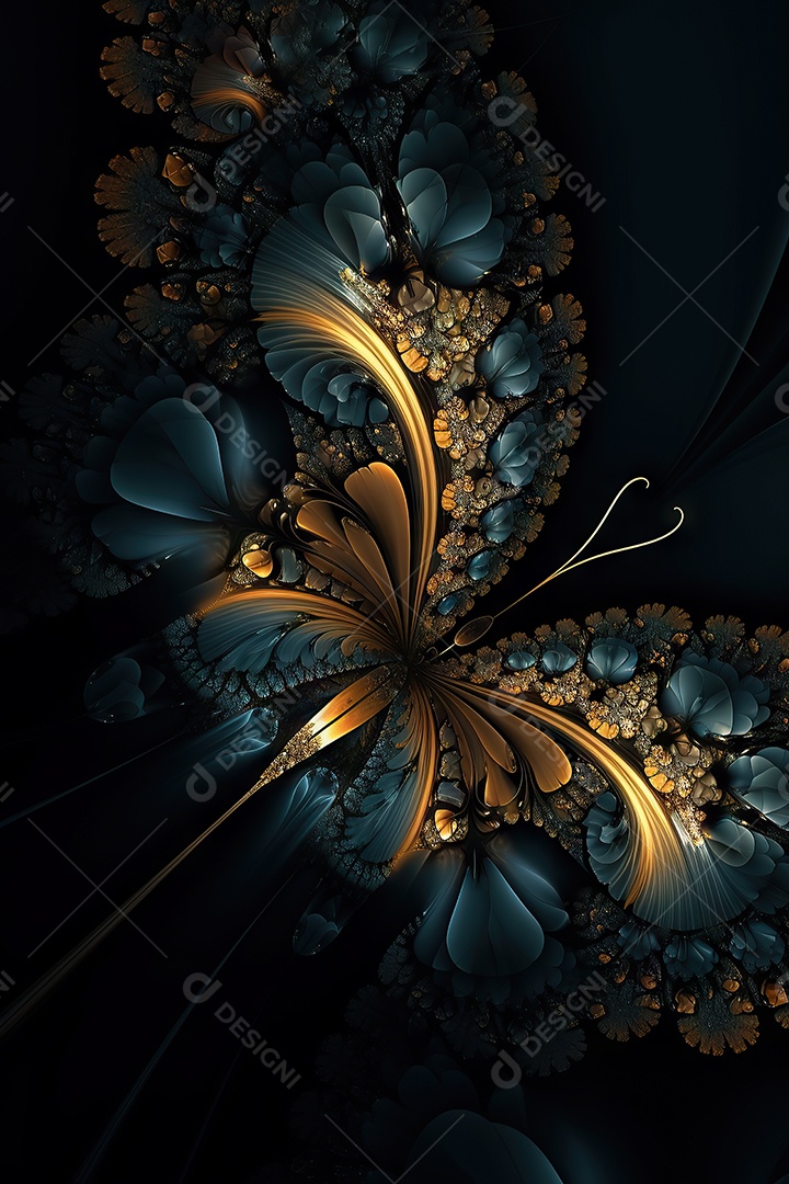 Lindo papel de parede moderno com borboletas