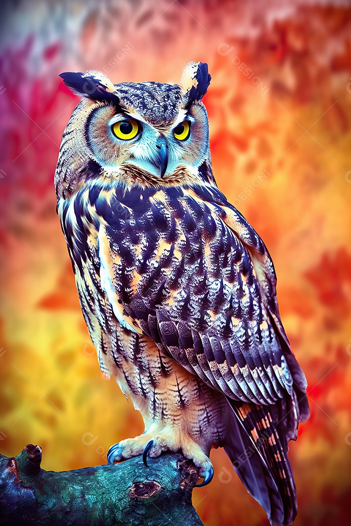 Coruja aproveitando a primavera