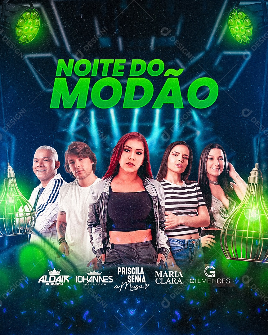Noite Do Modão Flyer Social Media PSD Editável