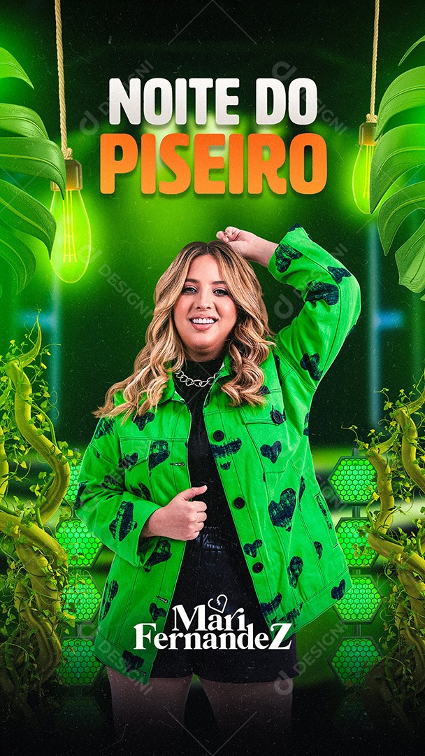 Story Noite Do Piseiro Flyer Mari Fernandez Social Media PSD Editável